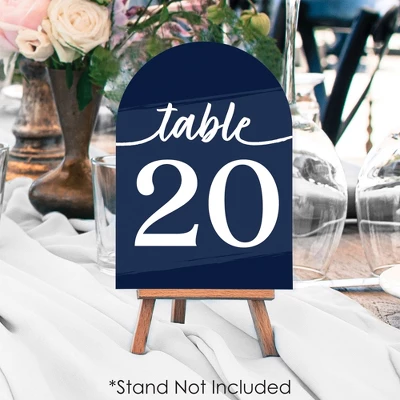 Big Dot Of Happiness Navy Blue Elegantly Simple - Wedding Receptions, Parties Or Events Double-Sided 5 X 7 Inches Cards - Table Numbers - 1-20 2 Big Dot Of Happiness Navy Blue Elegantly Simple - Wedding Receptions, Parties Or Events Double-Sided 5 X 7 Inches Cards - Table Numbers - 1-20 - Image 2