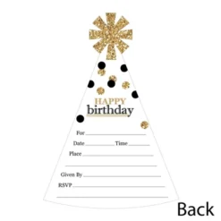 Big Dot Of Happiness Adult Happy Birthday - Gold - Shaped Fill-in Invitations - Birthday Party Invitation Cards With Envelopes - Set Of 12 -Anagram Shop GUEST 28db090c bfb1 4d36 a902 d844b281eef6