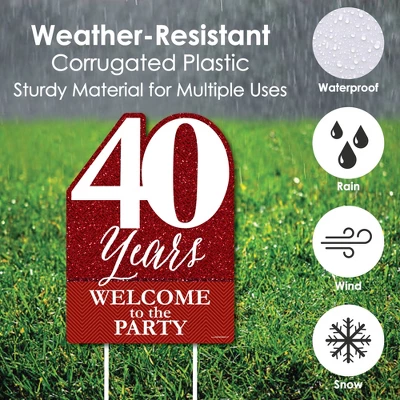 Big Dot Of Happiness We Still Do - 40th Wedding Anniversary - Party Decorations - Anniversary Party Welcome Yard Sign 5 Big Dot Of Happiness We Still Do - 40th Wedding Anniversary - Party Decorations - Anniversary Party Welcome Yard Sign - Image 5