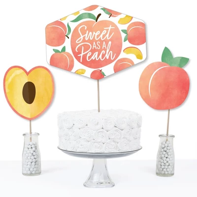 Big Dot Of Happiness Sweet As A Peach - Fruit Themed Baby Shower Or Birthday Party Centerpiece Sticks - Table Toppers - Set Of 15 2 Big Dot Of Happiness Sweet As A Peach - Fruit Themed Baby Shower Or Birthday Party Centerpiece Sticks - Table Toppers - Set Of 15 - Image 2