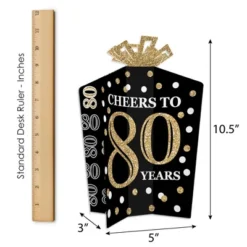 Big Dot Of Happiness Adult 80th Birthday - Gold - Birthday Party Decor And Confetti - Terrific Table Centerpiece Kit - Set Of 30 -Anagram Shop GUEST 2bff4ec0 831d 48d6 bf3c 26fda01c1853