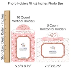 Big Dot Of Happiness 40th Pink Rose Gold Birthday Party Picture Centerpiece Photo Table Toppers 15 Pc -Anagram Shop GUEST 2c275b48 cfeb 40f6 8709 f4906bf3b60d