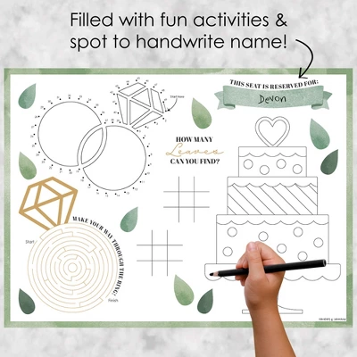 Big Dot Of Happiness Boho Botanical Bride - Paper Greenery Bridal Shower And Wedding Party Coloring Sheets - Activity Placemats - Set Of 16 1 Big Dot Of Happiness Boho Botanical Bride - Paper Greenery Bridal Shower And Wedding Party Coloring Sheets - Activity Placemats - Set Of 16