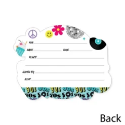 Big Dot Of Happiness Through The Decades - Shaped Fill-In Invitations - 50s, 60s, 70s, 80s, And 90s Party Invitation Cards With Envelopes - Set Of 12 -Anagram Shop GUEST 2c821a99 ded0 445b be42 1f734be578cf