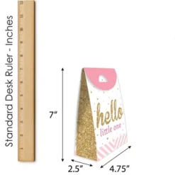 Big Dot Of Happiness Hello Little One - Pink And Gold - Girl Baby Shower Gift Favor Bags - Party Goodie Boxes - Set Of 12 -Anagram Shop GUEST 2cc98943 75b1 4ff4 977e f4a0a4c68eef