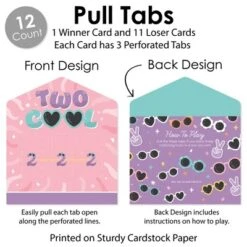 Big Dot Of Happiness Two Cool - Girl - Pastel 2nd Birthday Party Game Pickle Cards - Pull Tabs 3-in-a-Row - Set Of 12 -Anagram Shop GUEST 2cd93e8e 91ab 45bb bee6 e8f9aabe426b