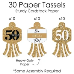 Big Dot Of Happiness We Still Do - 50th Wedding Anniversary - 90 Chain Links & 30 Paper Tassels Decoration Kit - Party Paper Chains Garland - 21 Feet -Anagram Shop GUEST 2dc35a0d 4c3f 4da4 afcb 7e2d13cd3693