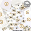 Big Dot Of Happiness We Still Do - 50th Wedding Anniversary - Anniversary Party Candy Favor Sticker Kit - 304 Pieces