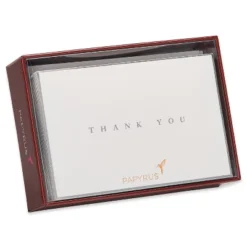 Signature Thank You Card With Silver Border Silver/White - PAPYRUS -Anagram Shop GUEST 2e43779b f143 431c 871b 7f6514ceba9a