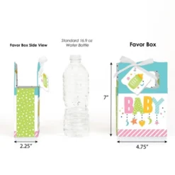 Big Dot Of Happiness Colorful Baby Shower - Gender Neutral Party Favor Boxes - Set Of 12