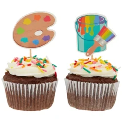 Sparkle And Bash Set Of 59 Art Kids Birthday Party Decorations Pack With Balloon Banner Swirl, Honeycomb Table Centerpieces -Anagram Shop GUEST 30b5ef55 cddc 4089 af49 b0924d0b2ae0