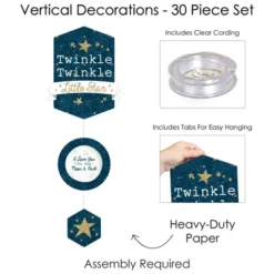 Big Dot Of Happiness Twinkle Twinkle Little Star - Baby Shower Or Birthday Party DIY Dangler Backdrop - Hanging Vertical Decorations - 30 Pieces -Anagram Shop GUEST 30e0d6ce ca9b 445b 918b 2bd2c1fc51b2