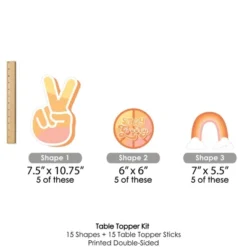 Big Dot Of Happiness Stay Groovy - Boho Hippie Party Centerpiece Sticks - Table Toppers - Set Of 15 -Anagram Shop GUEST 30fcf112 1d0b 4806 b37d 8ece2ef7a64a