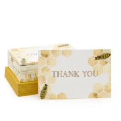 Pipilo Press 48 Pack Bulk Bumble Bee Thank You Cards With Envelopes For Baby Showers, Birthdays, 6 Designs, 4 X 6 In -Anagram Shop GUEST 31352114 76e9 42e5 8423 5d12991ca58a