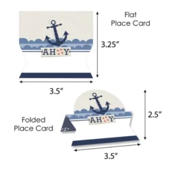 Big Dot Of Happiness Ahoy - Nautical - Baby Shower Or Birthday Party Tent Buffet Card - Table Setting Name Place Cards - Set Of 24 -Anagram Shop GUEST 31defbfc 5a27 4473 9257 a8e31a14b5e2