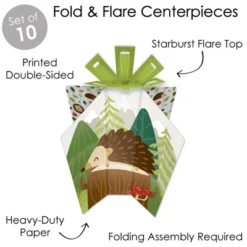 Big Dot Of Happiness Forest Hedgehogs - Table Decorations - Woodland Birthday Party Or Baby Shower Fold And Flare Centerpieces - 10 Count -Anagram Shop GUEST 321dd8e7 565f 4592 a2ac c5a5486a9443