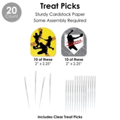 Big Dot Of Happiness Grand Slam - Fastpitch Softball - Birthday Party Or Baby Shower Favors And Cupcake Kit - Fabulous Favor Party Pack - 100 Pieces -Anagram Shop GUEST 32872872 5b08 4a54 aa95 4974ba34f3a0