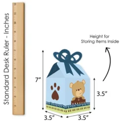 Big Dot Of Happiness Baby Boy Teddy Bear - Square Favor Gift Boxes - Baby Shower Bow Boxes - Set Of 12 -Anagram Shop GUEST 32a02869 b775 4a7a 9900 443e0effaaec