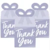 Big Dot Of Happiness Purple Elegantly Simple - Square Favor Gift Boxes - Guest Party Favors Bow Boxes - Set Of 12