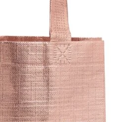 Sparkle And Bash 20 Pack Medium Reusable Tote Bags With Handles, Rose Gold Grocery Shopping Bags, 10 X 8 In -Anagram Shop GUEST 332e3990 46b3 4df2 ad8e c5b20e9185c6