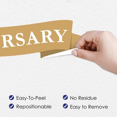 Big Dot Of Happiness We Still Do - 50th Wedding Anniversary - Peel And Stick Anniversary Party Decoration - Wall Decals Backdrop 2 Big Dot Of Happiness We Still Do - 50th Wedding Anniversary - Peel And Stick Anniversary Party Decoration - Wall Decals Backdrop - Image 2