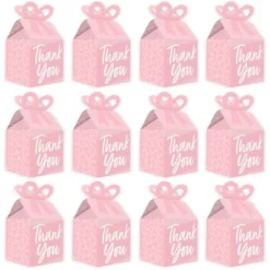 Big Dot Of Happiness Pink Elegantly Simple - Square Favor Gift Boxes - Guest Party Favors Bow Boxes - Set Of 12 -Anagram Shop GUEST 33a77488 7c30 48b2 a808 9be4455791ca