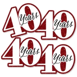 Big Dot Of Happiness We Still Do - 40th Wedding Anniversary - Decorations DIY Anniversary Party Essentials - Set Of 20