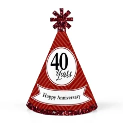 Big Dot Of Happiness We Still Do - 40th Wedding Anniversary - Mini Cone Anniversary Party Hats - Small Little Party Hats - Set Of 8 -Anagram Shop GUEST 34a1f395 0e09 47d5 9e56 c024f8d90a5c