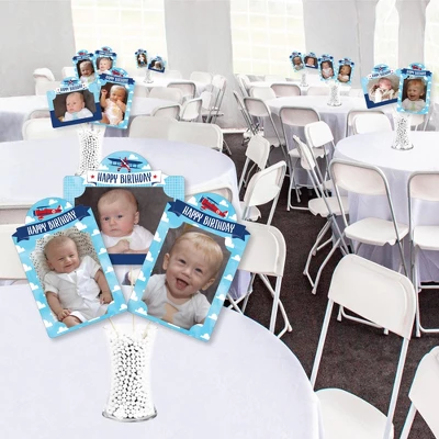 Big Dot Of Happiness Taking Flight - Airplane - Vintage Plane Birthday Party Picture Centerpiece Sticks - Photo Table Toppers - 15 Pieces 2 Big Dot Of Happiness Taking Flight - Airplane - Vintage Plane Birthday Party Picture Centerpiece Sticks - Photo Table Toppers - 15 Pieces - Image 2