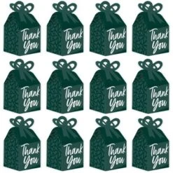 Big Dot Of Happiness Emerald Elegantly Simple - Square Favor Gift Boxes - Guest Party Favors Bow Boxes - Set Of 12 -Anagram Shop GUEST 35325aa2 162d 4752 977e f52e986b40e6