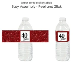 Big Dot Of Happiness We Still Do - 40th Wedding Anniversary - Anniversary Party Water Bottle Sticker Labels - Set Of 20