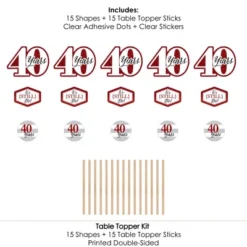 Big Dot Of Happiness We Still Do - 40th Wedding Anniversary - Anniversary Party Centerpiece Sticks - Table Toppers - Set Of 15 -Anagram Shop GUEST 389e5790 4bae 4780 872f dedf28c7c77d