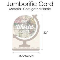 Big Dot Of Happiness World Awaits - Travel Themed Congratulations Giant Greeting Card - Big Shaped Jumborific Card -Anagram Shop GUEST 38f9aafb 8936 44e9 8bbc 820578dff270