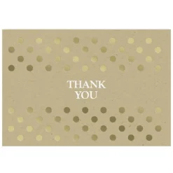 Great Papers! Kraft Foil Thank You Note Card 4.875" X 3.375" 50 Count (2015070)