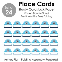 Big Dot Of Happiness Shark Zone - Jawsome Shark Party Or Birthday Party Tent Buffet Card - Table Setting Name Place Cards - Set Of 24 -Anagram Shop GUEST 39a232e8 8997 45b4 a736 cfdabc58e189