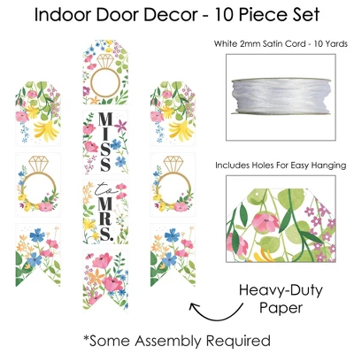 Big Dot Of Happiness Wildflowers Bride - Hanging Vertical Paper Boho Floral Bridal Shower And Wedding Party Wall Decoration Kit - Indoor Door Décor 4 Big Dot Of Happiness Wildflowers Bride - Hanging Vertical Paper Boho Floral Bridal Shower And Wedding Party Wall Decoration Kit - Indoor Door Décor - Image 4