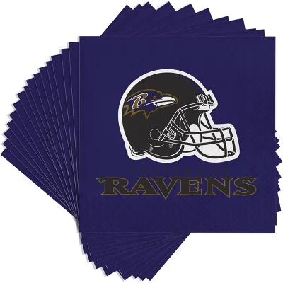 NFL 48ct Baltimore Ravens Football Napkins 1 NFL 48ct Baltimore Ravens Football Napkins