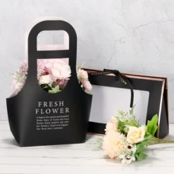 Unique Bargains Paper Gift Bag With Transparent Window 5 Pack Bouquet Packaging Bag Black 10.5x3.5x6 Inch -Anagram Shop GUEST 3a9b153b 8854 4d31 8455 a2535a337f54