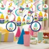 Big Dot Of Happiness Gnome Birthday - Happy Birthday Party Hanging Decor - Party Decoration Swirls - Set Of 40