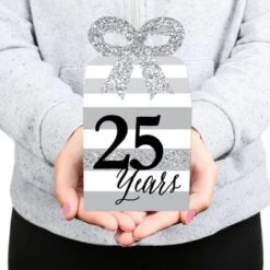 Big Dot Of Happiness We Still Do - 25th Wedding Anniversary - Square Favor Gift Boxes - Anniversary Party Bow Boxes - Set Of 12 -Anagram Shop GUEST 3c1dd482 13c7 4e57 863a dedf45114bca