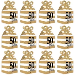 Big Dot Of Happiness We Still Do - 50th Wedding Anniversary - Square Favor Gift Boxes - Anniversary Party Bow Boxes - Set Of 12 -Anagram Shop GUEST 3c8e7422 bd16 4993 a337 22dd28b76a63