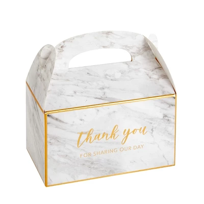 Sparkle And Bash 24 Pack White Gable Boxes For Favors, Wedding, Birthday, Thank You Gift Box, 6 X 3 In 5 Sparkle And Bash 24 Pack White Gable Boxes For Favors, Wedding, Birthday, Thank You Gift Box, 6 X 3 In - Image 5