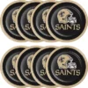 NFL 24ct New Orleans Saints Football Dessert Plates
