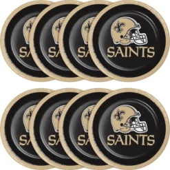 NFL 24ct New Orleans Saints Football Dessert Plates