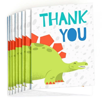 Big Dot Of Happiness Roar Dinosaur - Dino Mite Baby Shower Or Birthday Party Thank You Cards (8 Count) 1 Big Dot Of Happiness Roar Dinosaur - Dino Mite Baby Shower Or Birthday Party Thank You Cards (8 Count)
