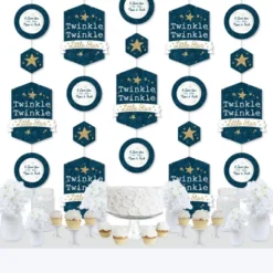 Big Dot Of Happiness Twinkle Twinkle Little Star - Baby Shower Or Birthday Party DIY Dangler Backdrop - Hanging Vertical Decorations - 30 Pieces