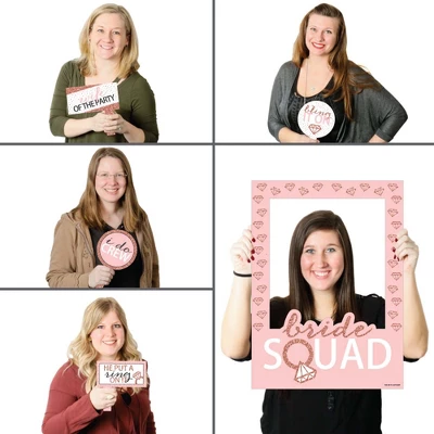 Big Dot Of Happiness Bride Squad - Rose Gold Bridal Shower Or Bachelorette Party Selfie Photo Booth Picture Frame & Props - Printed On Sturdy Material 1 Big Dot Of Happiness Bride Squad - Rose Gold Bridal Shower Or Bachelorette Party Selfie Photo Booth Picture Frame & Props - Printed On Sturdy Material