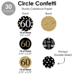 Big Dot Of Happiness Adult 60th Birthday - Gold - Birthday Party Supplies Decoration Kit - Decor Galore Party Pack - 51 Pieces -Anagram Shop GUEST 3f1d6621 09a3 4ff1 8ac9 a86cd2db7d85