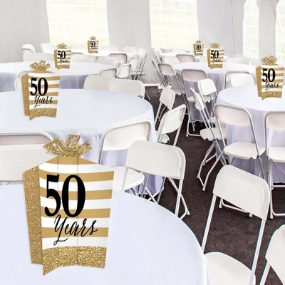 Big Dot Of Happiness We Still Do - 50th Wedding Anniversary - Table Decorations - Anniversary Party Fold And Flare Centerpieces - 10 Count 3 Big Dot Of Happiness We Still Do - 50th Wedding Anniversary - Table Decorations - Anniversary Party Fold And Flare Centerpieces - 10 Count - Image 3