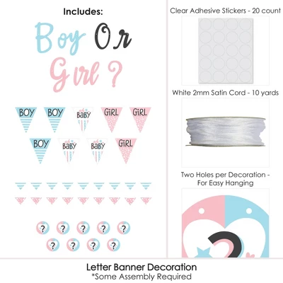 Big Dot Of Happiness Baby Gender Reveal - Team Boy Or Girl Party Letter Banner Decoration - 36 Banner Cutouts And Boy Or Girl Banner Letters 3 Big Dot Of Happiness Baby Gender Reveal - Team Boy Or Girl Party Letter Banner Decoration - 36 Banner Cutouts And Boy Or Girl Banner Letters - Image 3